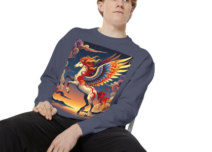 Flame-Winged Horse at Sunset Sweatshirt