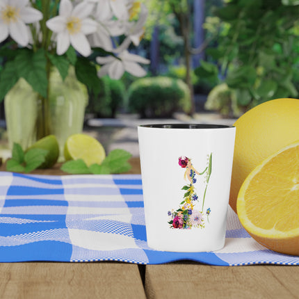 Blooming Splendor: A Floral Transformation Ceramic Shot Glass