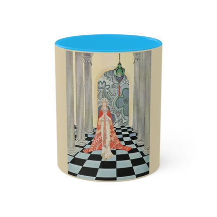 Cadmus Beheld a Female Figure by Virginia Frances Sterrett Colorful Mugs, 11oz