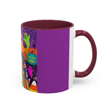 🌈👻 The Rainbow Ghost Masquerade Colorful Mug – Colorful Halloween Charm