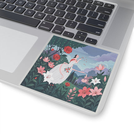 🌹💌 The Garden Of Blown Kisses Kiss-Cut Stickers – Art Deco Floral Romance