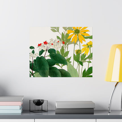 Clerodendrum & Rudbeckia by Tanigami Kônan Premium Matte Horizontal Posters