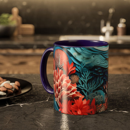 Enchanting Underwater Scene Colorful Mugs (11oz, 15oz)