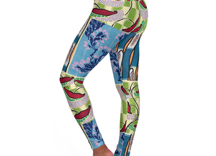 Floral Pattern by Emile-Alain Séguy High Waisted Yoga Leggings (AOP)