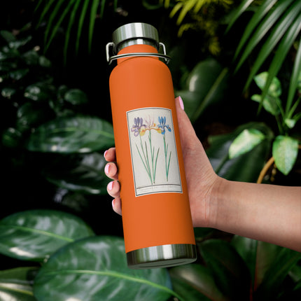 Iris, Iris sibirica by Anselmus Boëtius de Boodt Copper Vacuum Insulated Bottle, 22oz