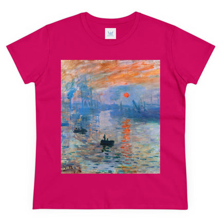 Sunrise by Claude Monet Women's Midweight Cotton Tee