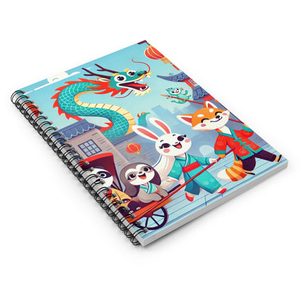 The Little Dragon and Friends Spiral Notebook – Ruled Line