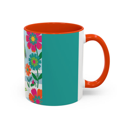 🎿🌸 The Winter Flower Adventurer Colorful Mug – Colorful Ski Fantasy