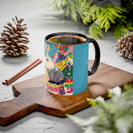 🎀✨ The Christmas Court Of Joy Colorful Mug – Art Deco Holiday Fantasy