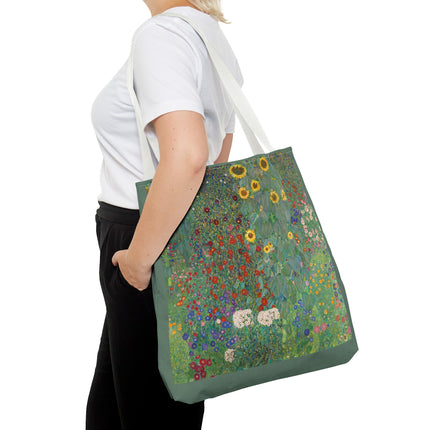 Farm Garden with Sunflowers by Gustav Klimt Tote Bag (AOP)