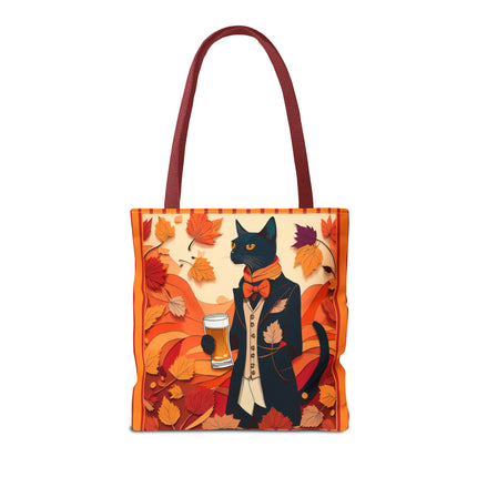 Siamese Cat at an Autumn Harvest Fair Tote Bag (AOP)