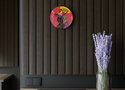 Enchanting Geisha Acrylic Wall Clock