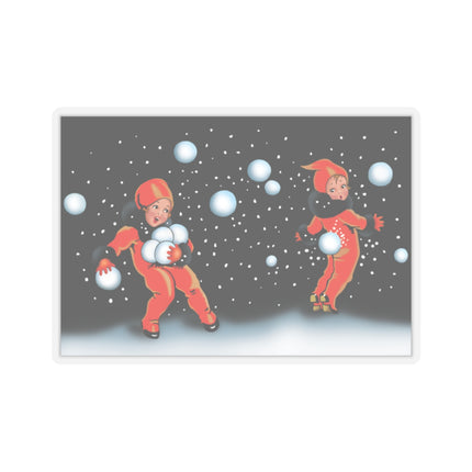 Festive Snowball Kiss-Cut Stickers (4 Sizes)