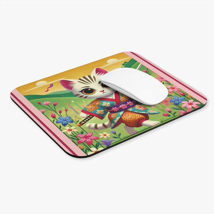 Samurai Kitten Mouse Pad (Rectangle)