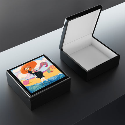 🎭🖤 The Masquerade Secret Jewelry Box – Art Deco Fashion Whimsy