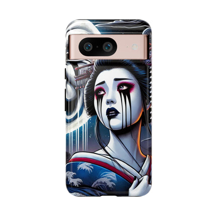 Geisha’s Black Ink Tears Phone Cases