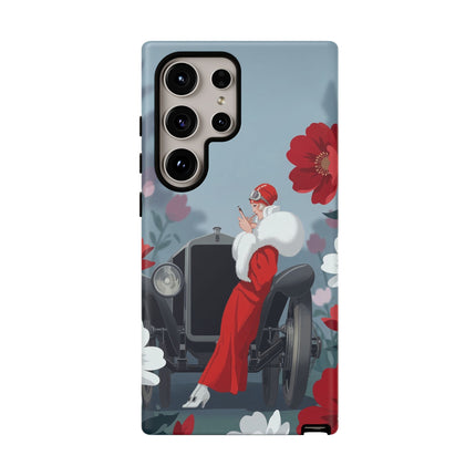 🚗🌺 The Lady Of The Grand Touring Car Phone Case – Art Deco Motoring Elegance