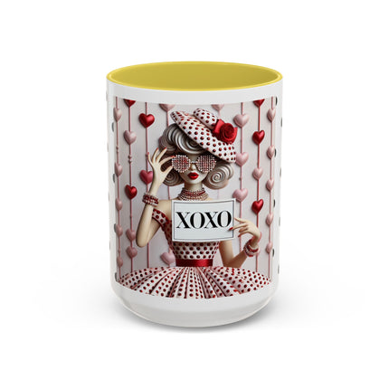 Fashionably Yours, XOXO Colorful Mugs (11oz, 15oz)