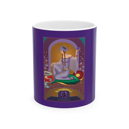 February & Amethyst (from the Gem Series) by Sofia Chiostri Ceramic Mug 11oz