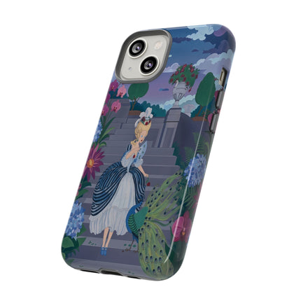 🦚🌸 The Peacock Garden Terrace Phone Case – Art Deco Floral Elegance