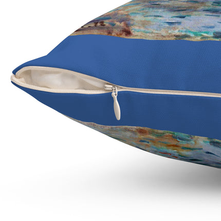 Sunrise by Claude Monet Spun Polyester Square Pillow