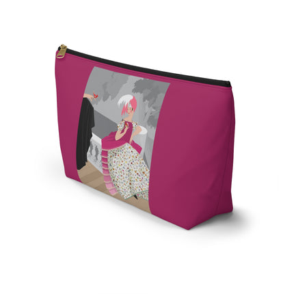 The Red Bird Cosmetic Bag – Graceful Storybook Charm & Quiet Mystery