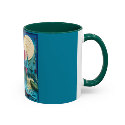 Ethereal Moonlit Lake Colorful Mugs (11oz, 15oz)