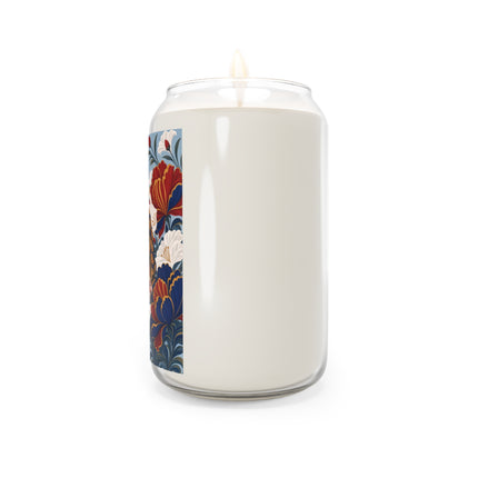 🎭🌺 The Golden Harlequin Garden Dancer Scented Soy Candle – Art Deco Floral Fantasy