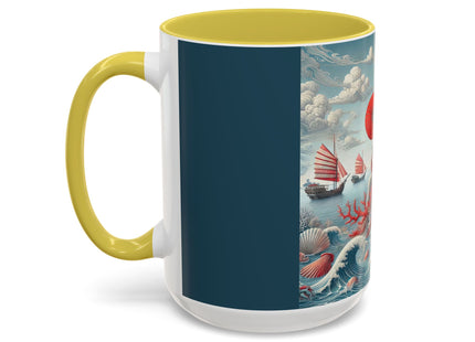 Ladies by the Quiet Sea Colorful Mugs (11oz, 15oz)
