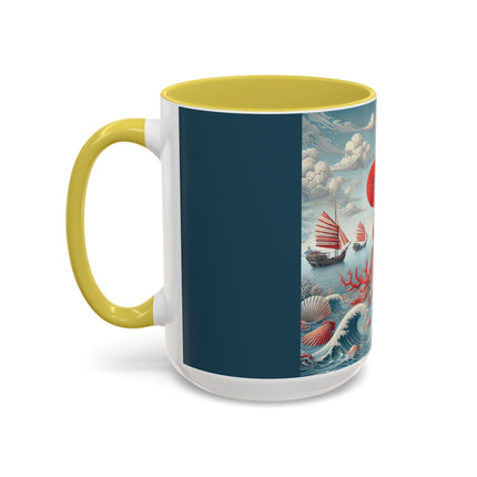 Ladies by the Quiet Sea Colorful Mugs (11oz, 15oz)