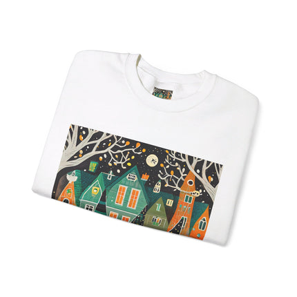 Night of the Trick-or-Treating Owlets Unisex Heavy Blend™ Crewneck Sweatshirt