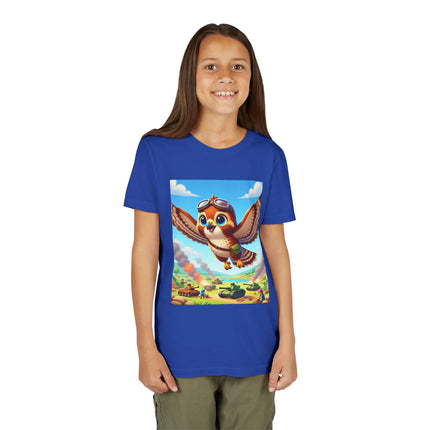 Red-Tailed Hawk in Battle Youth Short Sleeve Tee