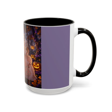 🎃🌙 The Midnight Court Of Pumpkin Grove Colorful Mug – Elegant Halloween Masquerade