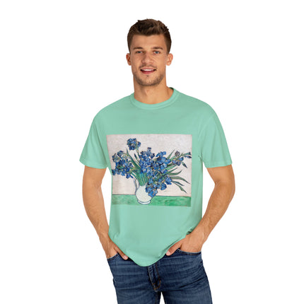 Irises by Vincent Van Gogh Unisex Garment-Dyed T-shirt