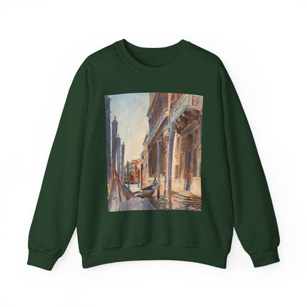 Gondola Moorings on the Grand Canal by John Singer Sargent Heavy Blend™ Crewneck Sweatshirt