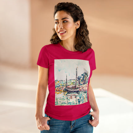 Concarneau by Paul Signac Women's Midweight Cotton Tee