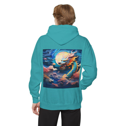 A Dragon's Ascent Unisex Garment-Dyed Hoodie