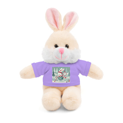 Candy Cane Timekeeper Bunny Stuffed Animals with Tee