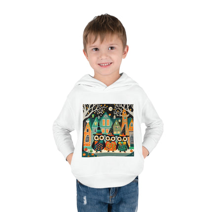 Night of the Trick-or-Treating Owlets Toddler Pullover Fleece Hoodie