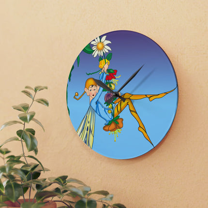 A Fairy's Delight Acrylic Wall Clock
