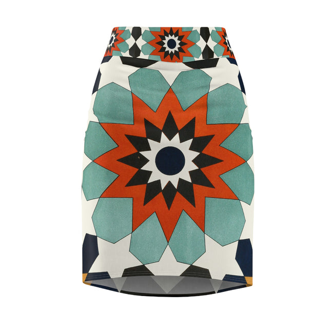 Ornamental Tiles (Pl. 4) from the Afghan Boundary Commission Women's Pencil Skirt (AOP)