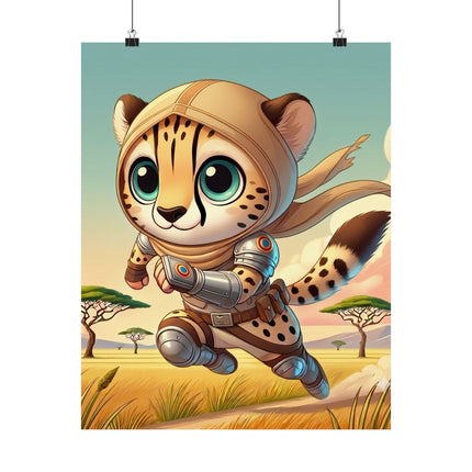 🐆⚡ Swift Cheetah Matte Vertical Poster – Speed, Adventure & Untamed Energy
