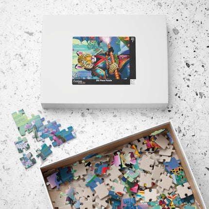 Cyberpunk Leopard Puzzle (110, 252, 520 or 1014-piece)