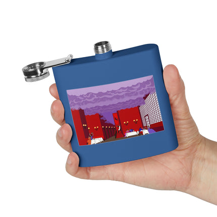 Midnight Toast Flask – Parisian Romance & Art Deco Charm