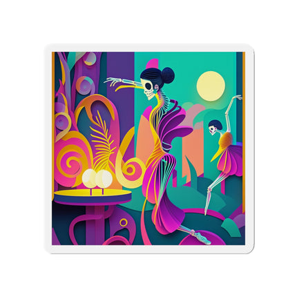 Dance of the Skeleton Ballerinas Die-Cut Magnets (5 Sizes)