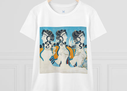 Reproduction of Ladies in Blue by Emile Gilliéron Women's Midweight Cotton Tee