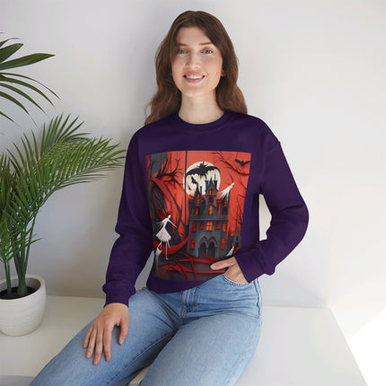 Halloween Night Scene Unisex Heavy Blend™ Crewneck Sweatshirt