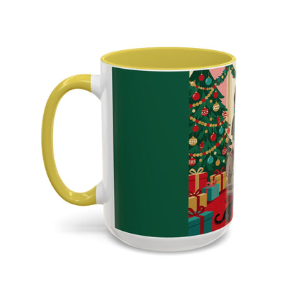 🖤🔥 The Lady Of The Christmas Hearth Colorful Mug – Art Deco Holiday Elegance