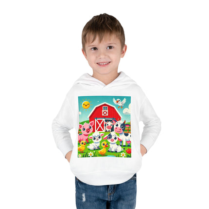 Happy Barnyard Morning Toddler Pullover Fleece Hoodie