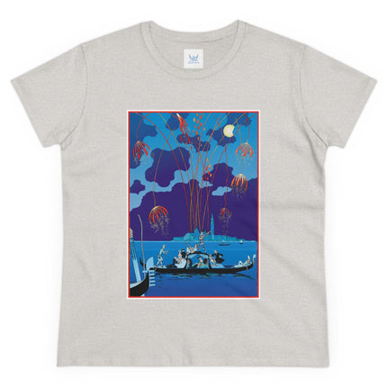 Fireworks in Venice by George Barbier Women's Midweight Cotton Tee